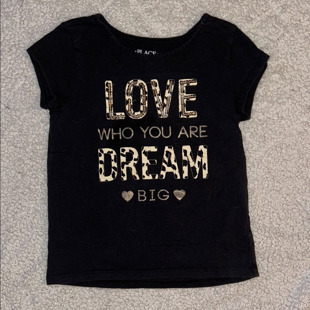 The Children's Place Black 'Love Who You Are' Tee
